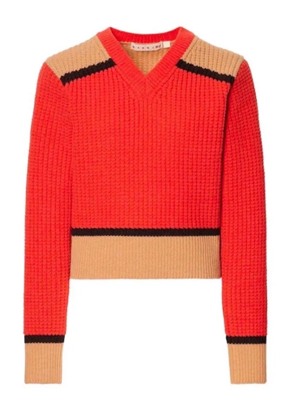 Marni X Uniqlo V Neck Cropped Sweater